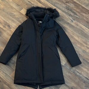 The North Face Midnight Black Hooded Coat